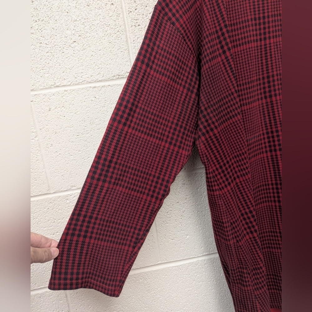 J. Jill size XL black and red plaid tunic - Picture 6 of 11